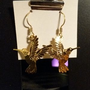 Vintage Gold Hummingbird earrings